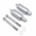 Httmt- Extended Aluminum Chrome Spike Frame Sliders Black For 2003-2006 Cbr600rr Cbr600 P N Mt290-016-cd