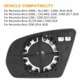 X Autohaux Car Passenger Right Side Rearview Mirror Glass Heated With Backing Plate For Mercedes-benz S 550 2014-2017