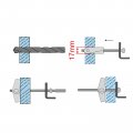 Uxcell 60pcs Spring Toggle Bolt Anchors 1 4 X3 Butterfly Male Thread Loaded Hollow Wall Round Head