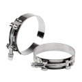 2pcs 108mm 116mm Stainless Steel T-bolt Clamps Turbo Intake Intercooler Clamp For 4 Hose 