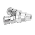 2 Way Connector G1 Thread Quick Coupler Carbon Steel Chrome Plated Air Splitter Rotatable Pneumatic Fitting Professional 