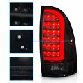 Amerilite For 2005-2015 Toyota Tacoma Pickup C-type Led Tube Smoke Black Tail Light Assembly Set Driver And Passenger Side