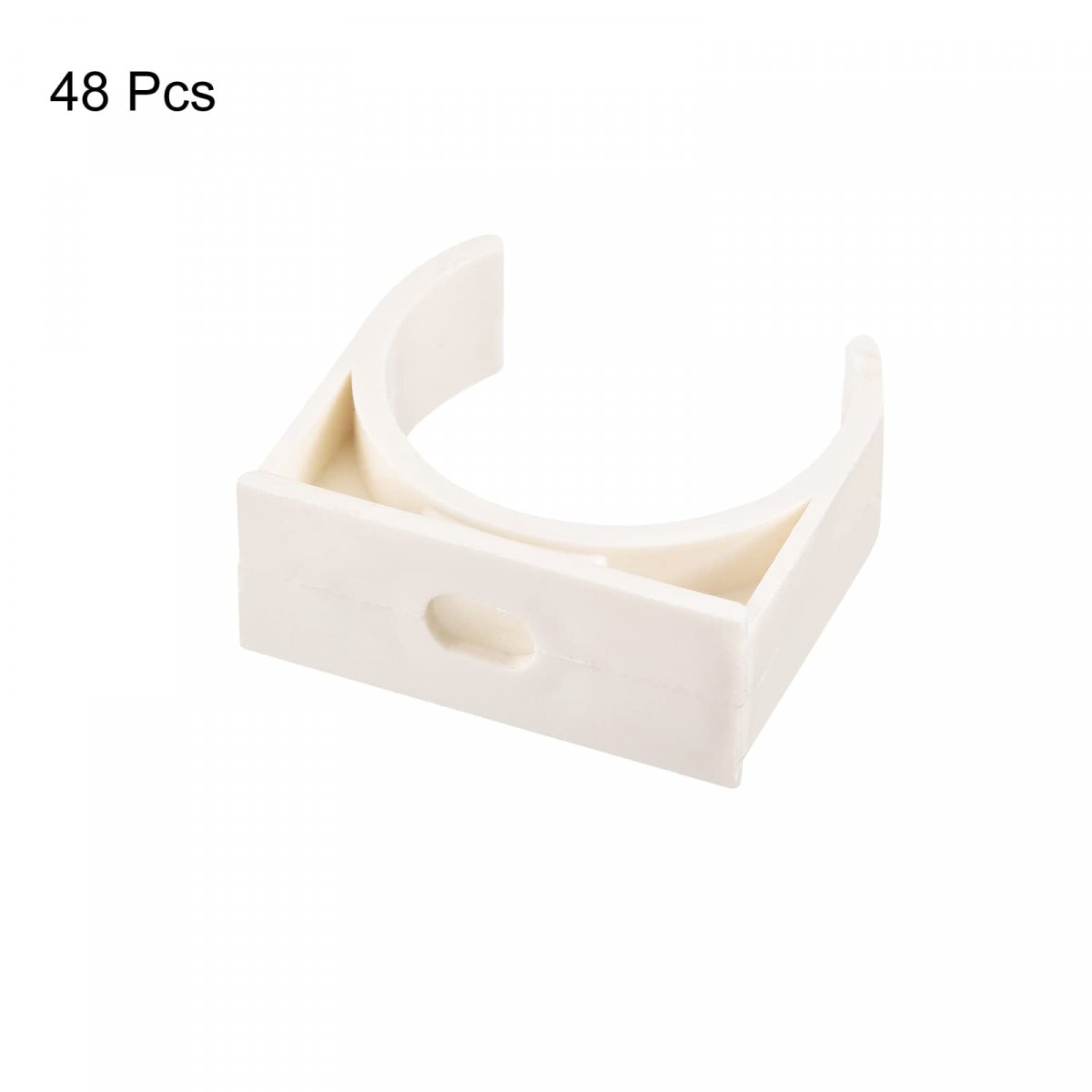 32mm Dia Ppr U-shaped Pipe Clamps Clips Fittings Hose Holder For Water Supply White 48 Pcs