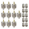 Pack Of 10 Uhf Male Pl-259 Plug Crimp For Rg8x Rg-8x Lmr240 Cable Straight Rf Coaxial Adapter Connector 