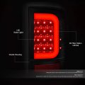 Auto Dynasty I 2pcs Red 3d Led C-style Light Bar Rear Tail Lights Brake Lamps Compatible With Dodge Ram 1500 2500 3500 09-17