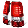 Auto Dynasty Led Tail Light For 1999-2003 Chevy Silverado Gmc Sierra 1500 2500hd 3500hd Reverse Brake Lamp With Red 3d C-tube 