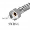 Uxcell Faucet Supply Line Connector G1 2 Female X 16 Inch Length 304 Stainless Steel Hose 2pcs