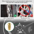 X Autohaux 20pcs M12x1 5 Car Wheel Lug Nuts Taper Acorn Cone Seat Gold Tone With Nut Socket Key Set
