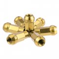 X Autohaux 20pcs M12x1 5 Car Wheel Lug Nuts Taper Acorn Cone Seat Gold Tone With Nut Socket Key Set