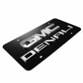 Ipick Image Made For Gmc Denali 3d Dual Logo Black Stainless Steel License Plate