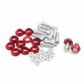 12pcs Burgundy Auto Car Motorcycle License Plate Frame Screws 25mm X 6mm 
