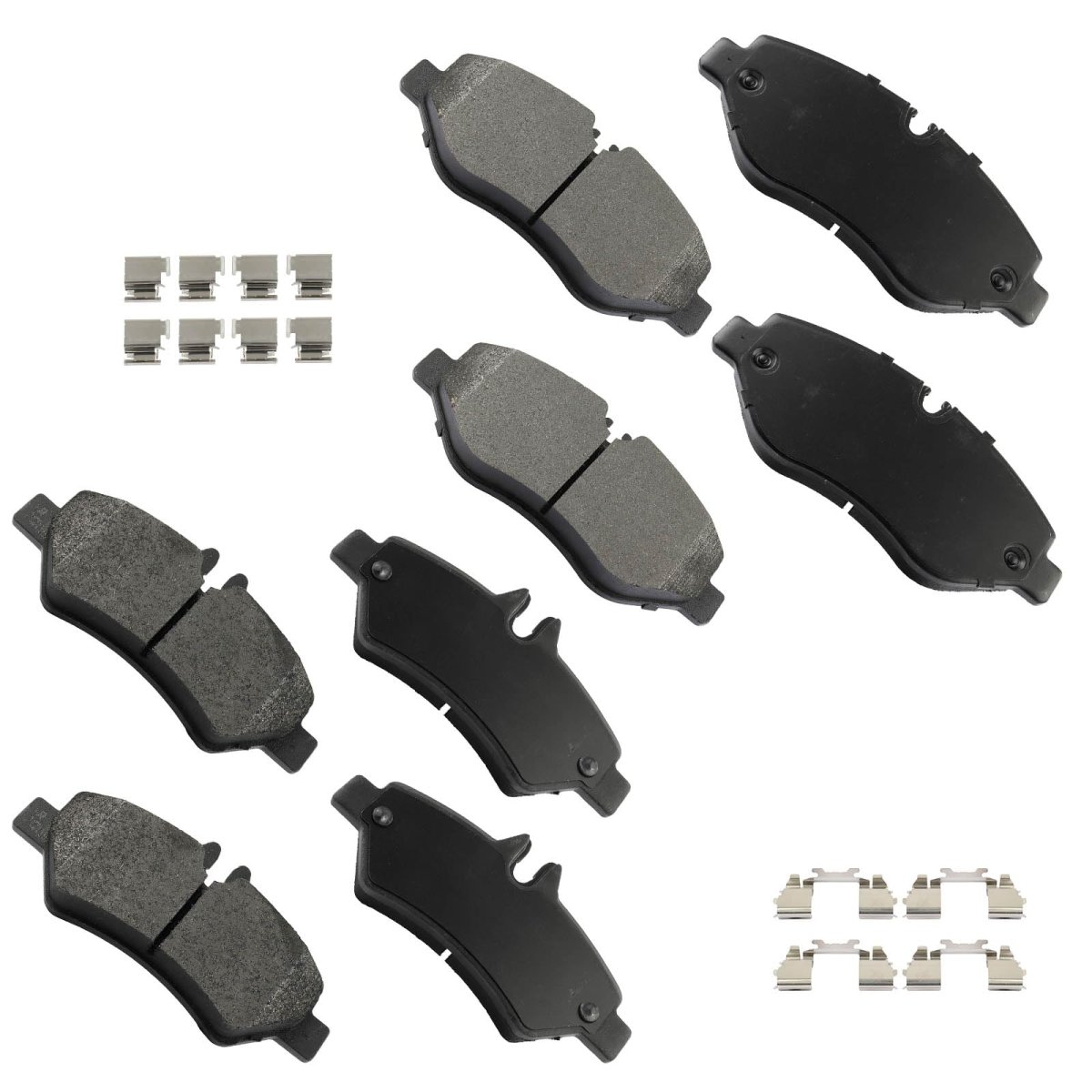 Brake Pad Set 8pcs Front And Rear Metal D1316 D1317 For Dodge Sprinter 2500 Freightliner Mercedes Benz