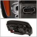 Auto Dynasty Led Drl U-bar Black Housing Amber Projector Headlight Lamps Tool Kit Compatible With Chevy Trailblazer 02-09