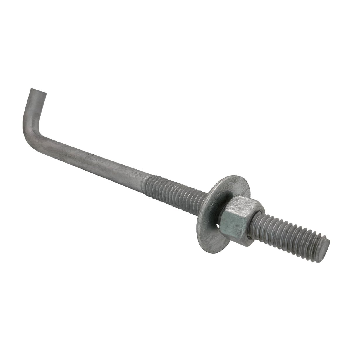 1 2 In X 8 Galvanized Threaded Anchor Bolt Set 10 Pack With Hex Nuts And Flat Washers For Wood Concrete Projects