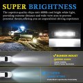 Bunker Indust 7 Inch Flood Led Light Pods Pair Flush Mount Work 4800lm Bar Backup Driving Lights Waterproof For Truck Tractor