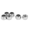 Uxcell M12x1 25mm Self-locking Nylon Insert Hex Lock Nuts 6pcs