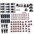 121 Pcs Oscillating Multitool Blades Metal Cutting Set Universal Saw Multi-purpose Blade With 84pcs Sandpaper For Wood Plastic