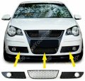 Topteng Honeycomb Style Front Center Grille Grill Fit For Vw Polo 9n3 Type Gti 2005-2009 Gti Bumpers Version Only