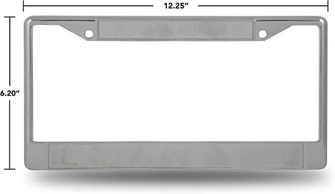 Virginia Tech Hokies Chrome Metal License Plate Frame Set Of 2 Frames