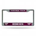 Virginia Tech Hokies Chrome Metal License Plate Frame Set Of 2 Frames