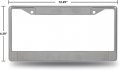 Virginia Tech Hokies Chrome Metal License Plate Frame Set Of 2 Frames