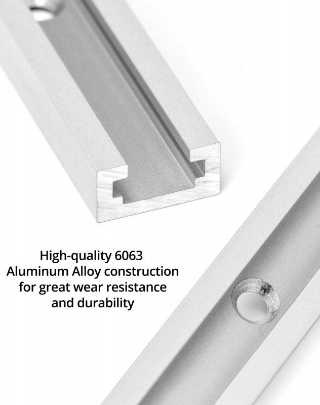 Aluminum Track 4 Pack 48 Inch Universal Double Cut Profile T With Predrilled Mounting Holes And Screws Woodworking Fixtures For