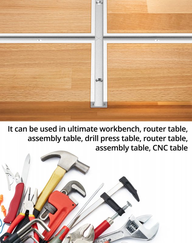 Aluminum Track 4 Pack 48 Inch Universal Double Cut Profile T With Predrilled Mounting Holes And Screws Woodworking Fixtures For