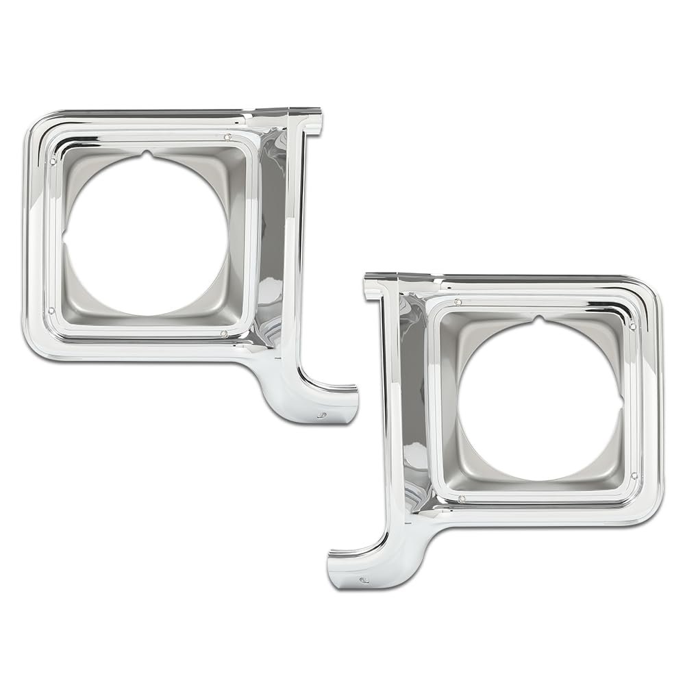 Headlight Trim Bezel Door Chrome Silver Driver Passenger Pair For Chevy Blazer Gmc Jimmy 1973-1978 Gm2513134 Gm2512134 376628