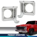 Headlight Trim Bezel Door Chrome Silver Driver Passenger Pair For Chevy Blazer Gmc Jimmy 1973-1978 Gm2513134 Gm2512134 376628