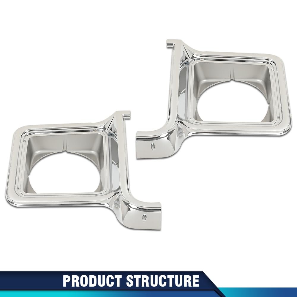 Headlight Trim Bezel Door Chrome Silver Driver Passenger Pair For Chevy Blazer Gmc Jimmy 1973-1978 Gm2513134 Gm2512134 376628