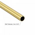 Uxcell Brass Round Tube 12mm Od 1mm Wall Thickness 200mm Length Pipe Tubing 3 Pcs