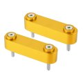 Car Front Hood Vent Spacer Riser With Bolts Aluminum Alloy Engine Tuning Kit Replacement Gold Tone 