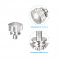 Uxcell Knurled Thumb Screws M3x5mm Brass Shoulder Bolts Grip Knobs Fasteners Nickel Plated 2pcs