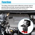 Uxcell 1 Set 500a 12v Battery Disconnect Switch Lock-out Plate W Copper Lugs Cover Kit Negative Fixed Handle Isolator For Autos