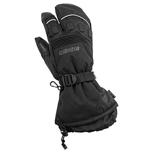 Castle X Platform 3-finger Mens Snowmobile Mitt Black Lrg