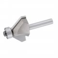 Uxcell Chamfer Router Bit 45 Degree 1 4 Shank 2 3 Cutting Height Edge Forming For Woodworking 26 57 5mm Length