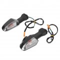 Motorcycle Turn Signal Lights Led Indicator Fit For Kawasaki Z250 Z750r Smoked Black 