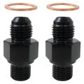 2pcs An6 To 1 4 -18 Npsm Transmission Cooler Fitting For Gas Al-cohol Fuels 4r100 4r70w C5 Black 