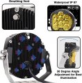 7 Inch 90w Amber Yellow Led Work Light Bar Side Shooter Off Road Driving Spot Flood Combo Lamp Ip67 Waterproof Fog Lights For