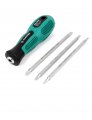 Uxcell 3 Pcs Metal 90mm Long Shank Dual Way Flat Head Phillips Screwdriver