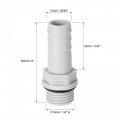 Uxcell Pvc Barb Hose Fitting Connector Adapter 10mm Or 25 64 Barbed X G1 4 Male Pipe 5pcs