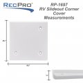 Rv Slide Out Corner Cover Square 4 5 In Pack Of Impact And Uv Resistant Plastic Rp-1697-wh