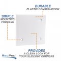 Rv Slide Out Corner Cover Square 4 5 In Pack Of Impact And Uv Resistant Plastic Rp-1697-wh