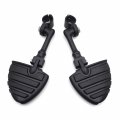 Hongk- Motorcycle Black Long Angled Adjustable Peg Mounting Kit U Shape Footrest Foot Pegs Compatible With V-star Roadstar