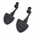 Hongk- Motorcycle Black Long Angled Adjustable Peg Mounting Kit U Shape Footrest Foot Pegs Compatible With V-star Roadstar