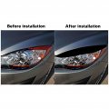 2pcs Headlight Eyebrow Piano Car Eyelid Cover Glossy Black Trim Front Left Right Decoration For Mazda 3 2010a 2013