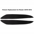 2pcs Headlight Eyebrow Piano Car Eyelid Cover Glossy Black Trim Front Left Right Decoration For Mazda 3 2010a 2013
