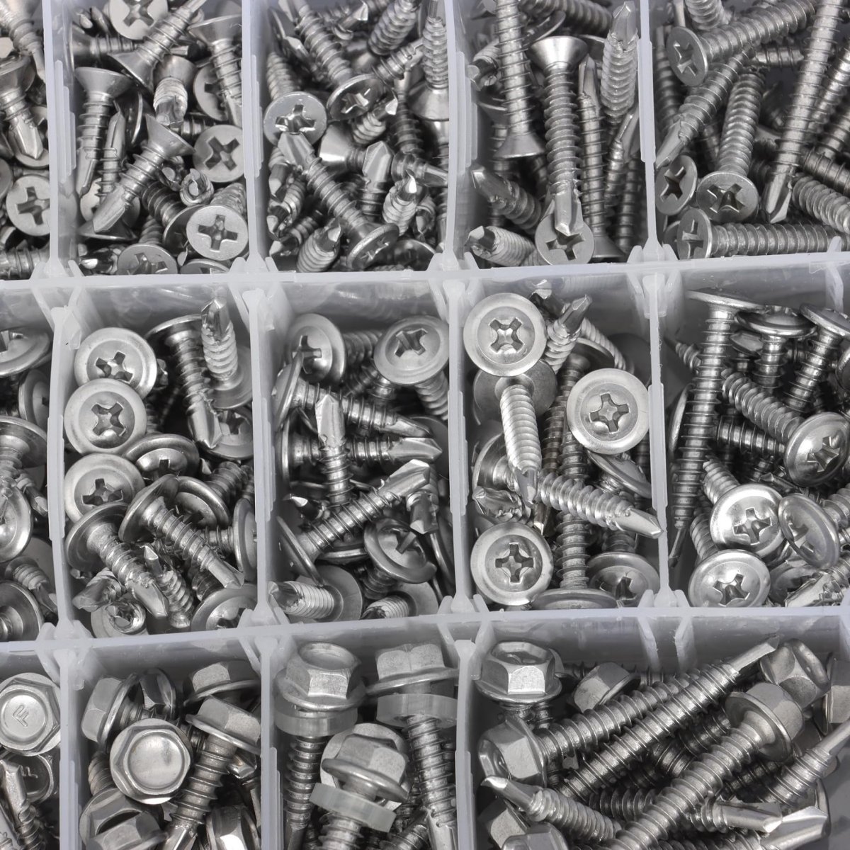 425pcs Self Tapping Screws Assortment Kit 8 10 Stainless Steel