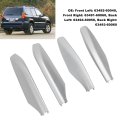 Roof Rack End Colorfast Trim Solid Structure Abs Material Wear For Gx470 2003-2009 Silver
