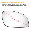 Car Rearview Right Passenger Side Mirror Glass Replacement W Backing Plate Aspherical Heated White For Opel Vauxhall Vectra C
